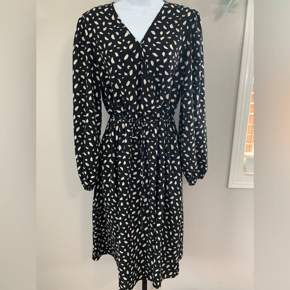 Betsy’s Boutique Shop Black and White Long Sleeve Dress